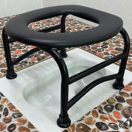 BLOFDE lavatory seats Thickened stainless steel simple mobile lavatory seats