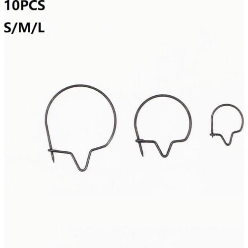 10pcs Carp Fishing Maggots Clip Earthworm Clip Hair Rig Worm Holder Hook Carp Bait Ring Pin Lure Hooks