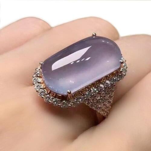 Charming Purple Crystal Ring for Womens Retro Ring Womens Wedding Commitment Ring Womens Fashion Engagement Ring Jewelry