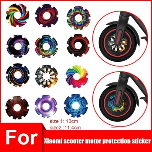 1 Pair Electric Scooter Motor Tire Protection Sticker Waterproof Scooter Front Wheel Sticker For XiaoMi Scooter 1S/M365/PRO