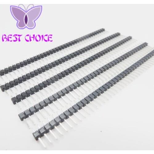 10pcs 40Pin 2.54 Single Row Pin Male Header Connector Strip for Arduino Prototype Shield DIY Free Shipping