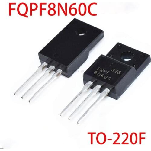 10pcs FQPF8N60C 8N60C 8N60 600V 8A MOSFET N-Channel transistor TO-220F new original
