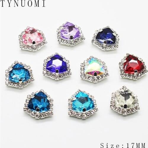 10 Pcs / set of 17mm Rhinestone Sewing Buckle, Suitable For Clothing, Hats, Etc. DIY Craft Embellishment Buckle