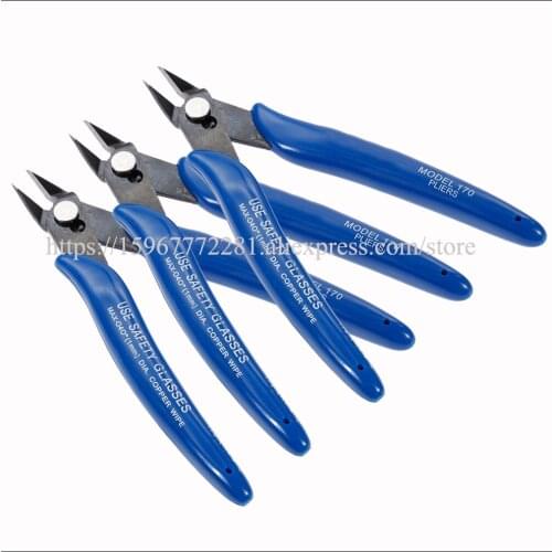 170 Mini diagonal pliers hand tools wire cutting side shear flush pliers Sharp edge shear nozzle pliers