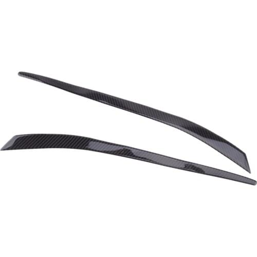 2Pcs Headlight Eyelid Eyebrow Cover Sticker Trim Carbon Fiber Fit for Mitsubishi Lancer Evo 2008 2009 2010 2011 2012 2013 2014