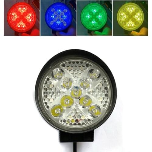 27W RGB stroboscopes led light bar/work light barra led white headlight red yellow blue green flash light 12v 24v running lights