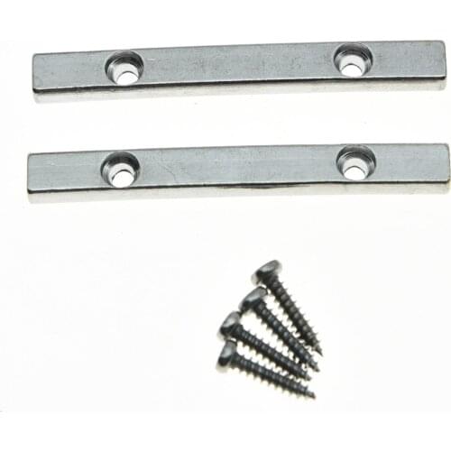 2x 44.5mm Chrome Electric Guitar String Retainer Bar for Electric Guitar