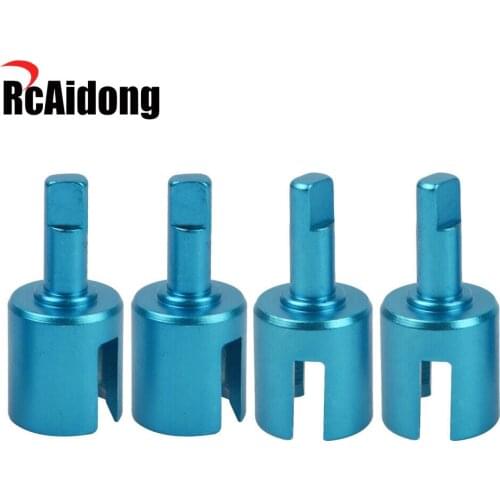 4PCS 1/10 RC Aluminum Alloy Gearbox Joint Cup for Tamiya TT-01 TT-02 Universal Shaft 54477 Drift Car Upgrades Parts - Blue