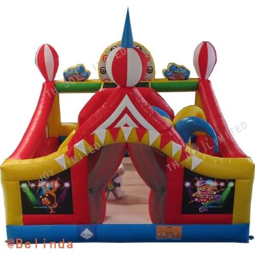 Free Express Shipping 5x5m Circus Inflatable Bounce House Inflatable Clown Jumping Castle