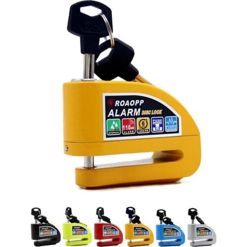 Free Shipping waterproof motorcycle alarm lock bike lock security anti-theft lock moto disc brake lock +bag
