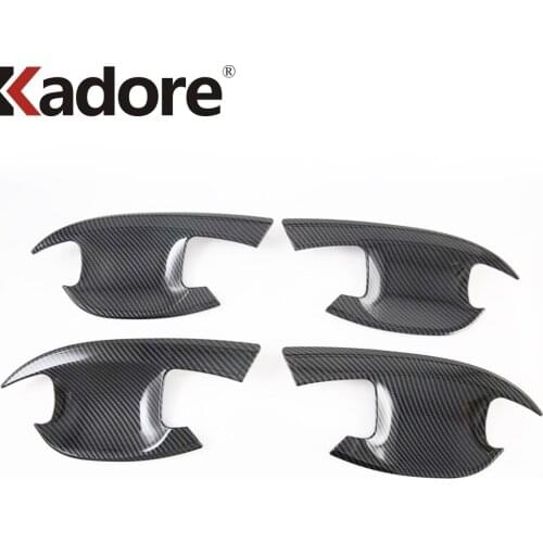 Side Door Handle Bowl Cover Trim For Kia Optima 2020 2021 Carbon Fiber Car Door Handle Cup Decoration Frame Covers Sticker