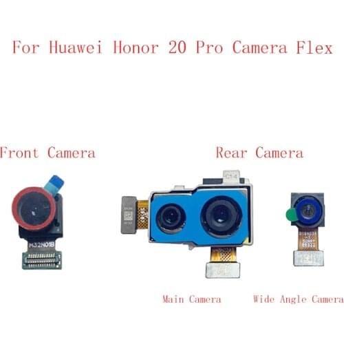 Back Rear Front Camera Flex Cable For Huawei Honor 20 Pro YAL-AL10 Wide Angle Main Camera Module Repair Replacement Parts