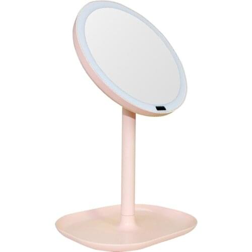 Infrared Induction Table Mirror Rechargeable Motion Sensor Rotatable LED Makeup Mirror Light Dressing Room Princess Mirror