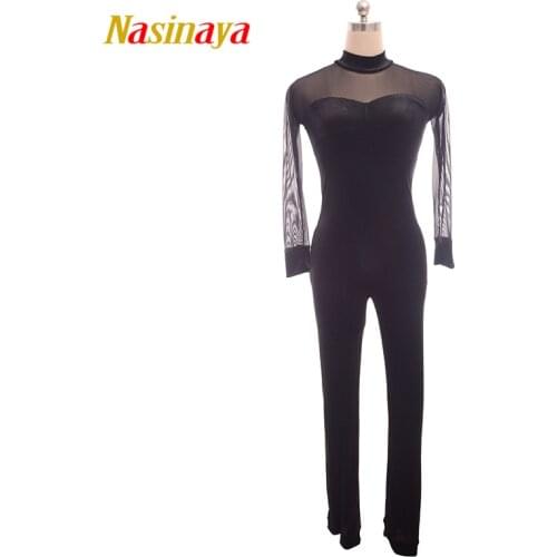 Nasinaya Figure Skating Leotard Jumpsuit For Girl Kids Women One Piece Customized Patinaje Ice Skating Costume Gymnastics 2