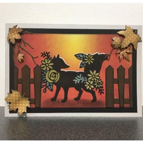 Flower Silhouette Fox Metal Cutting Dies for DIY Scrapbooking Decorative Crafts Embossing Album Paper Cards Making New 2019 Dies