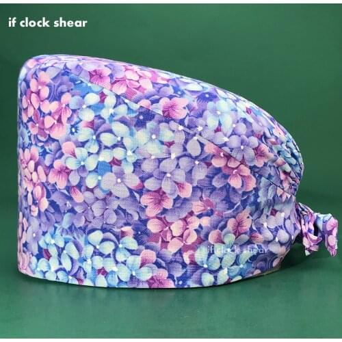 Multicolor Operating Room Medical Hat Pet clinic Womens Scrub Caps Unisex Nursing Caps Dentist Doctor Work Hat wholesale prices