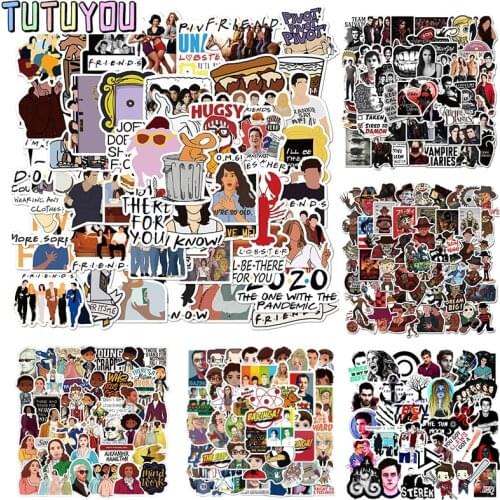 PC2016 Friends TV Show Cartoon Sticker Waterproof For Laptop Moto Skateboard Luggage Guitar Furnitur Decal Toy Stickers