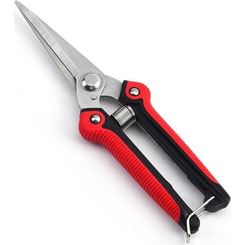 Stainless Steel Tree Pruning Garden Shears Grass Fruit Cutter Gardening Scissors Branch Pruners Non-slip Garden Pruning Shears