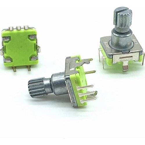 2pcs/lot EC11 Rotary Encoder Code Switch 30 Position With Push Button Switch 5pin 12.5mm Plum Shaft