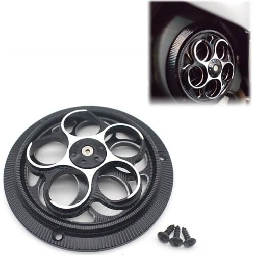 Pokhaomin CNC Rotating Style Modified Cooling Fan Cover Suit for Spring/Sprint 150 VESPA/ Piaggio Protective Decorative