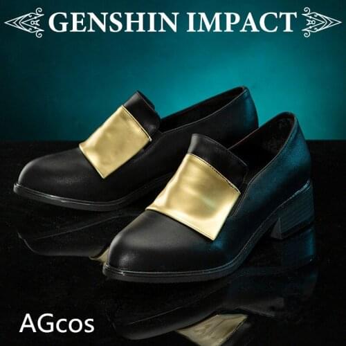 Presale!! Genshin Impact Xiao Cosplay Shoes Male Leather Shoes