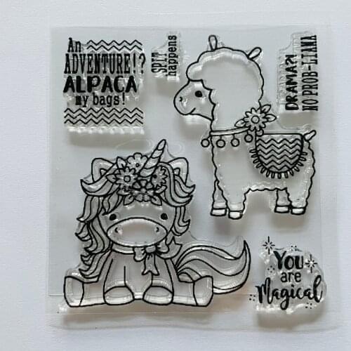 Animal unicorn sheep Clear Silicone Stamp Seal for DIY scrapbooking/photo album Decorative clear stamp decoration