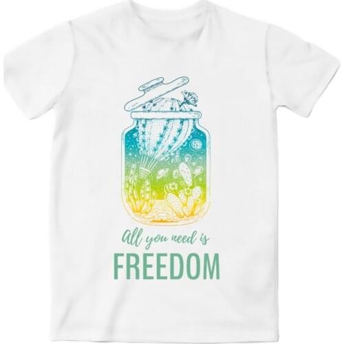 REAL American US SIZE All you Need is Freedom Custom Made Sublimation Print Mens Clothing Top T-Shirt