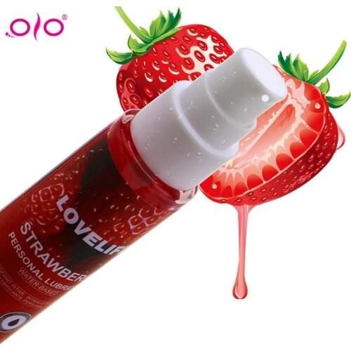 OLO Edible Sex Lubricant 30ml Lubricant Water-based lemon/strawberry/Tasteless Sex Oil Vaginal and Anal Gel Adults Sex Product