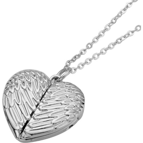 Heart Sublimation Blanks Angel Wing Necklaces Custom Photo Printable MDF Pendant N0HE