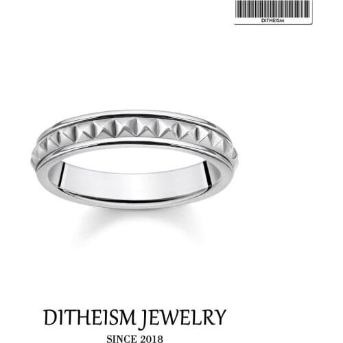 Studs Wedding Eternity Rings, 2018 Brand New 925 Sterling Silver Fashion Jewelry Trendy Punk Gift For Women and Men