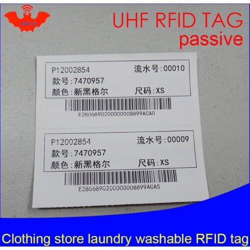 UHF RFID laundry tag Washable printable clothing chip 915mhz 868mhz 860-960M NXP Ucode7 EPC Gen2 6C smart card passive RFID tags