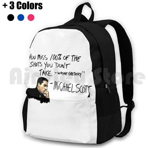 Michael Quote Outdoor Hiking Backpack Waterproof Camping Travel The Office Quote Tv Movies Movie Show Office Michael Michael