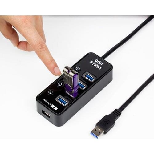 USB3.0HUB Splitter With Separate switch Suitable For Mouse U disk Printer multi-interface USB High-speed hub Converter