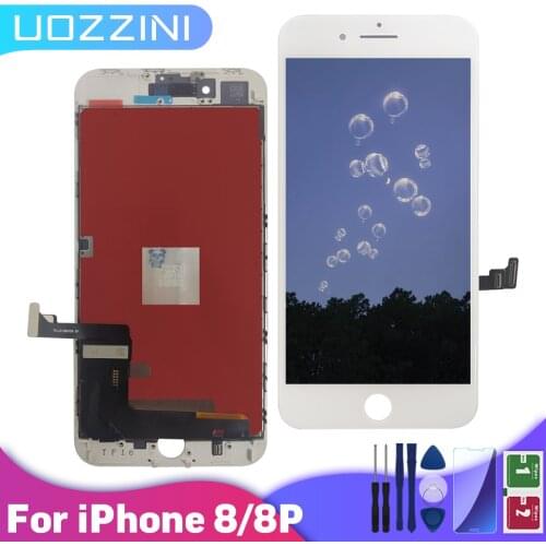 High Quality For iPhone8 8Plus LCD Screen Diaplay 100% No Dead Pixel Replacement Pantalla LCD Diaplay +Tempered Glass+Tools+TPU