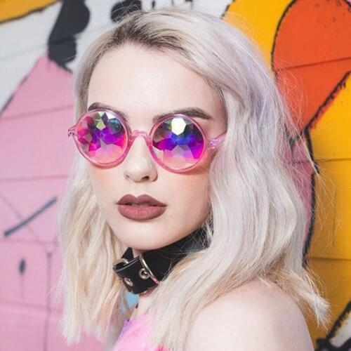 2017 Women Sunglasses Men Glasses Kaleidoscope Catwalk Show Party Sun Glasses Dazzle Bar SteamPunk Zonnebril 1180R