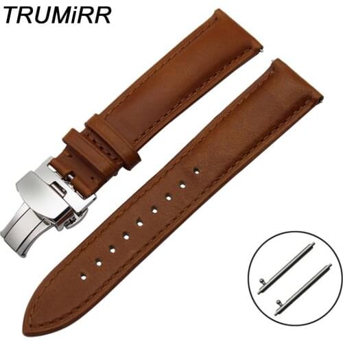 18mm 20mm 22mm Imported Calf Genuine Leather Watchband Quick Release Strap Universal Men Women Watch Band Wrist Bracelet Brown