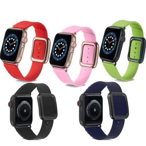 20 Styles silicone strap for Apple watch 6 5 4 SE 40mm 44mm Magnetic buckle strap for iwatch 3 2 1 38mm 42mm Replacement stra