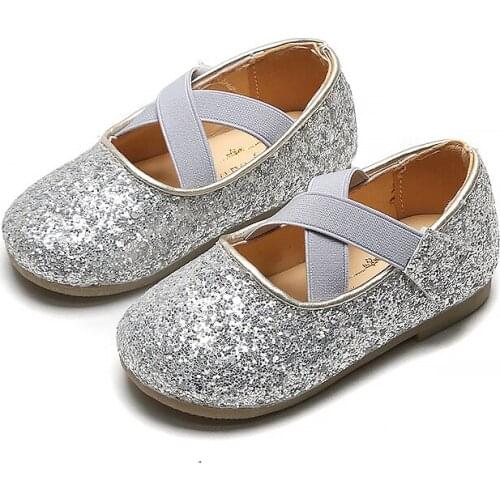 2020 spring kids baby girls crystal princess shoes fashon leather bea shoes children baby kindergarten casual sneakers soft