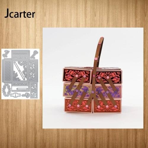 2021 Portable Basket Pattern DIY Metal Cutting Dies Craft for Scrapbooking Handmade Mould Blade Punch Stencils Dies Cut Model