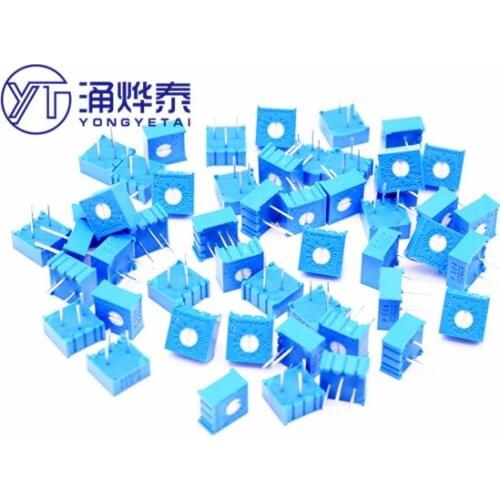 3386P 1K2K5K10K20K50K100K200K500K1M100R200R500R single turn precision adjustable potentiometer Free shipping