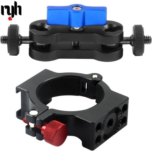 4-Ring Hot Shoe Adapter Ring Microphone Mount with Magic Arm Mount Adapter for Zhiyun Smooth 4 Handle Gimbal DSLR Camera