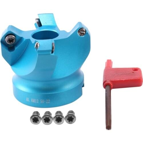 45 Angle KM12 Face Aluminium Plane Head End Mill Milling Cutter Insert Wholesale CNC Machine High Hardness Tools 4Flute