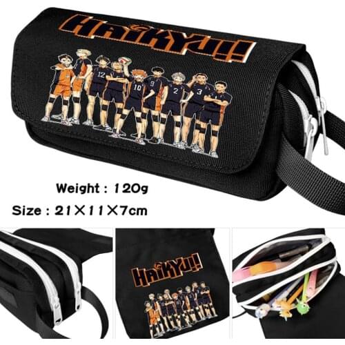 Anime Haikyuu Pencil Case Cosmetic Bag Stationery Box Students School Cartoon Pen Pencile Pouch Bag Cosplay Gifts