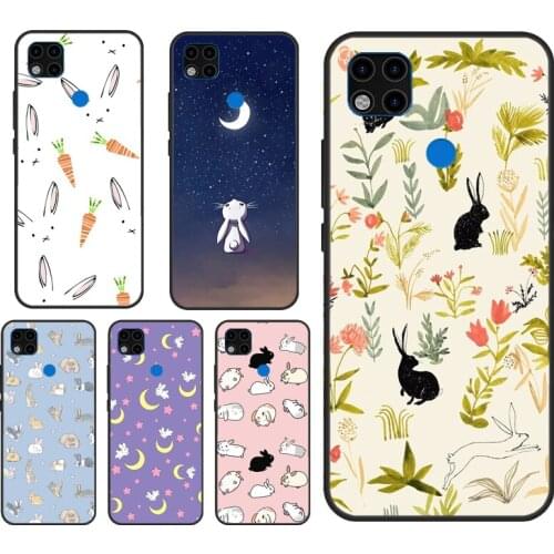 Rabbits Bunnies Case For Xiaomi Redmi Note 7 8 9 10 Pro Note 9S 8T Cover Fundas For Redmi 9T 9A 8A K40 9C