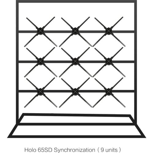 For 3d hologram led fan advertising machine display 9pcs 3d hologram wall bracket stand for event show