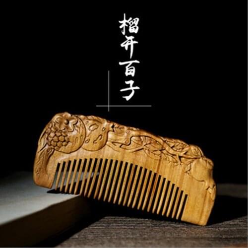 Handmade Hair Comb 100% Black Sandalwood Comb Anti-static Massage Professional Health Care Comb Wedding/ Birthday Gift