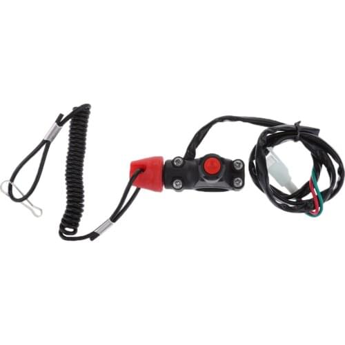 Engine Kill Stop Tether Open Safety Switch Push Button For 47cc 49cc Pocket Dirt Bike Chinese Mini Moto