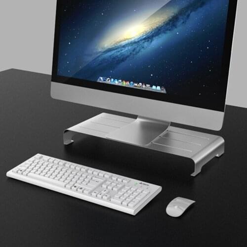 Aluminum Alloy Bracket Computer Monitor Stand Base Anti-slip Screen Riser Holder QJY99
