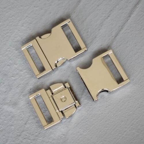 LOGO 100 Pcs 20/25mm LaLaser Engraving Side Release Curved Metal Buckle for Bag DIY Paracord Buckles For Bracelet LOGO-QCK