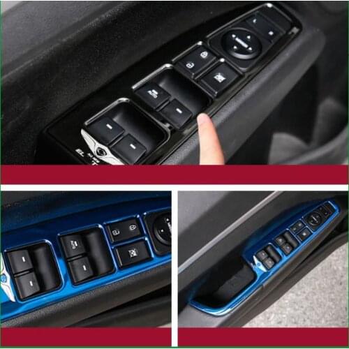 Car sticker For Hyundai Elantra Avante AD 2016 2017 Car Interior Door Armrest Window Lift Switch Button Cover Trim Car-styling